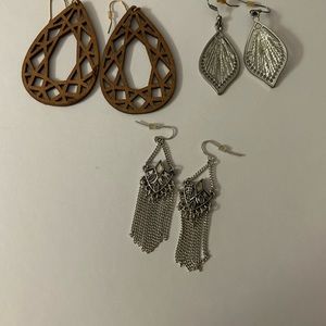 Lot of 3 pair of earrings
